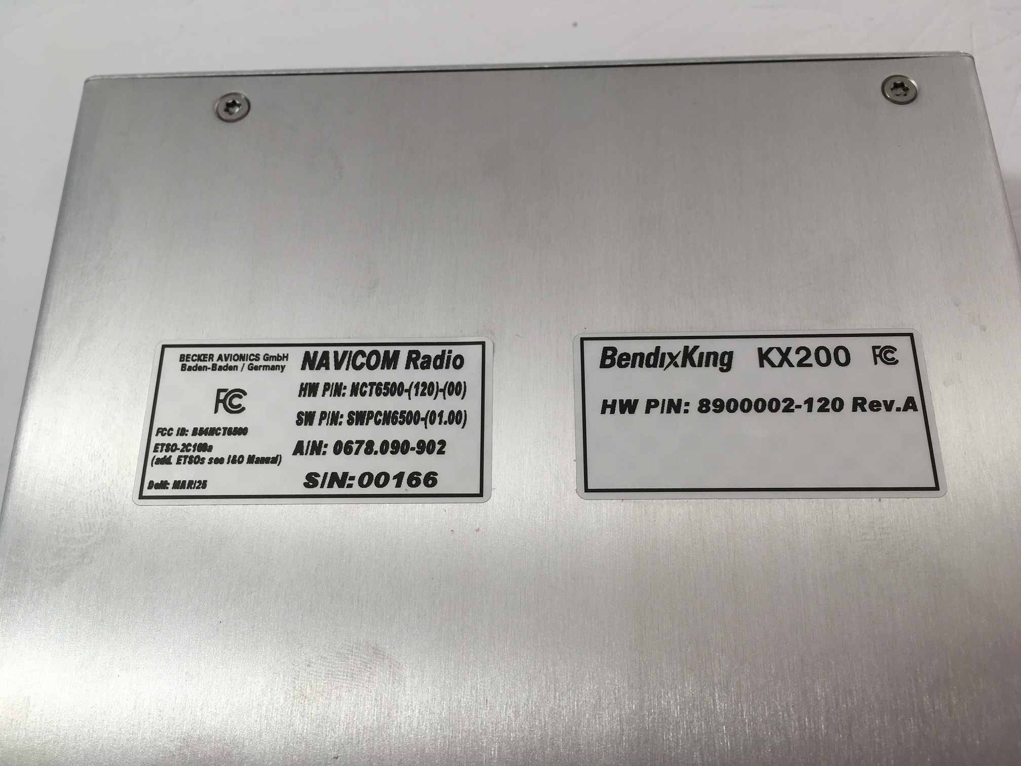 KX 200 - 8900002-120 - SN 00166 - 2